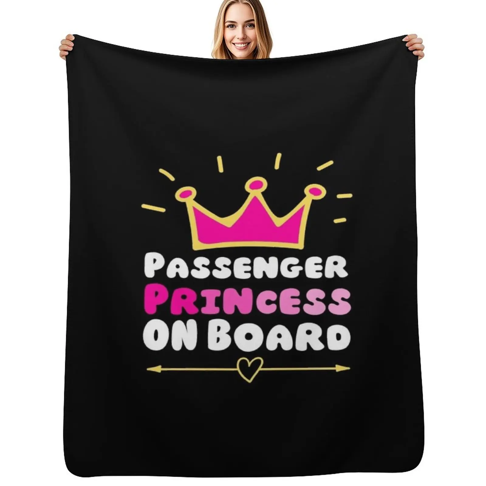 passenger princess with a queen crown| passenger princess Throw Blanket Soft Solid Color Blanket for Couch Bed