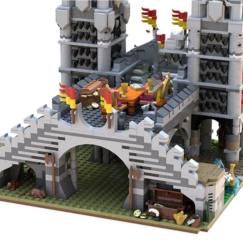 Moc-bloques de construcción de Castillo de serpiente roja, modelo de fortaleza, ladrillos técnicos, montaje de bricolaje, juguetes de construcción para niños, regalos de vacaciones