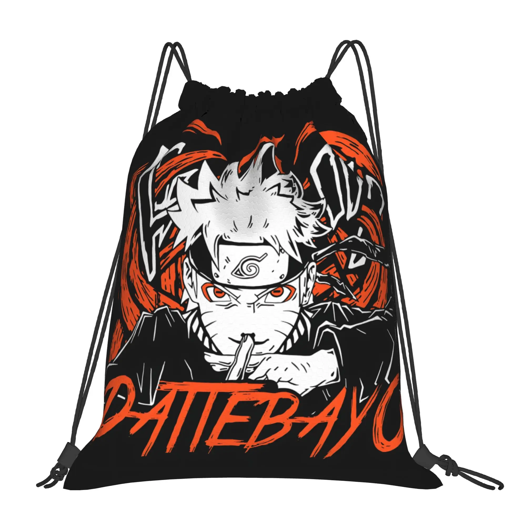 gym Pouch Naruto anime comic  Drawstring Bags Hiking Unisex Storage Organize Bundle Pocket Rope Bag