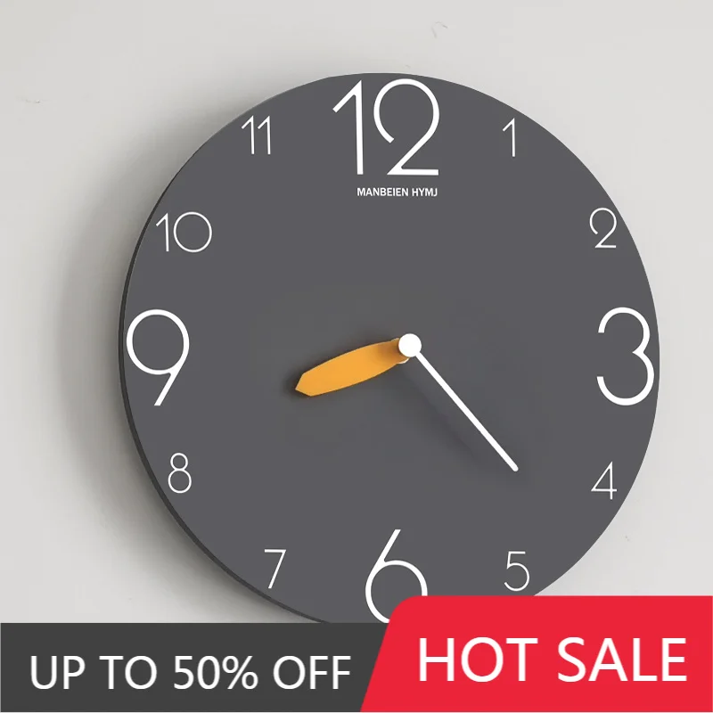 Watch Wall Clock Living Room Home Fashion Punch-free Modern Clock Wall Quartz Clock Mute Simple 2023 New Style