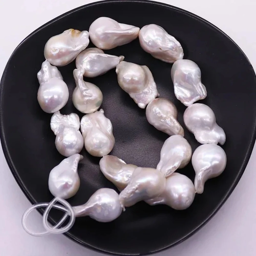 White Natural Freshwater Pearl Irregular Baroque Tail Loose Beads 1strand For Jewelry Making Handmade DIY Necklace Accessories