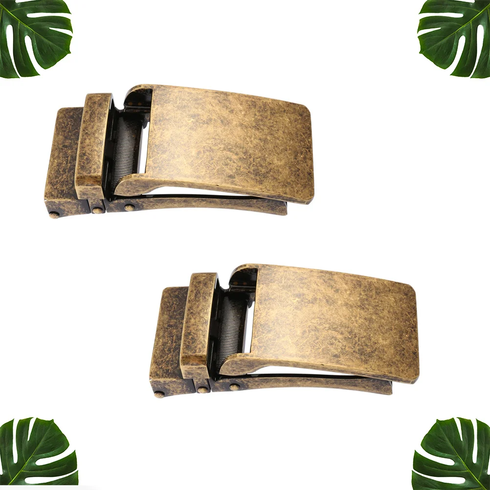 2 قطعة مشبك حزام السقاطة من سبيكة للرجال موصل حزام أوتوماتيكي بني فاتح للرجال مشبك استبدال الأعمال