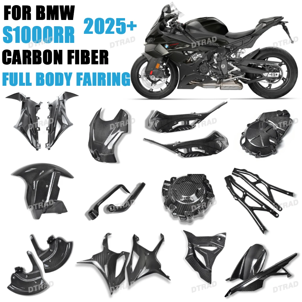 

New For BMW S1000RR 2025+ Real Carbon Fiber Full Body Fairing Kit Motorcycle Modification Fender & Frame Cover Side Panels Parts