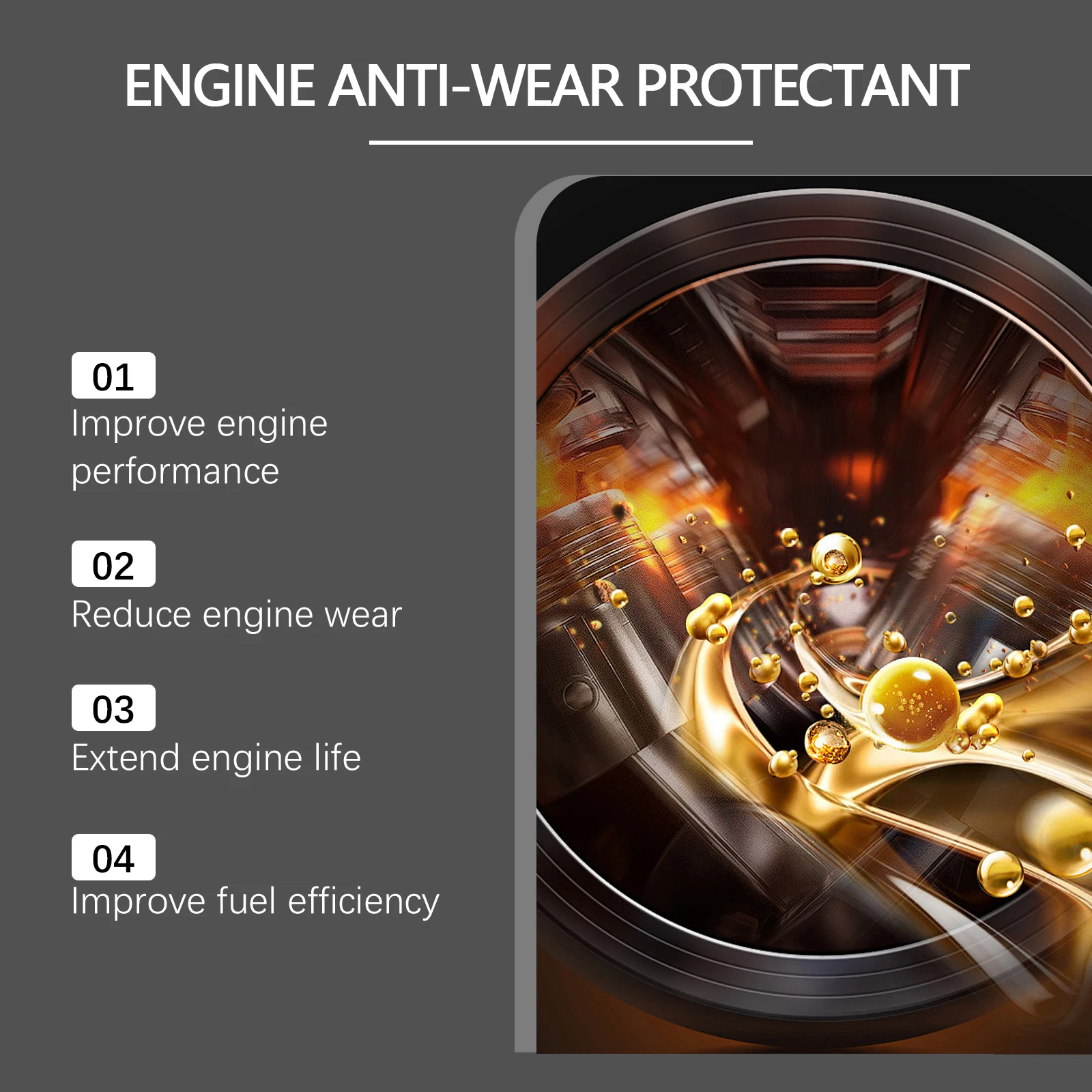 Engine Anti-Wear Protection Oil Additive Treatment for Car Reduce Engine Noise Vibration Anti-Friction Anti-Rust Care Products