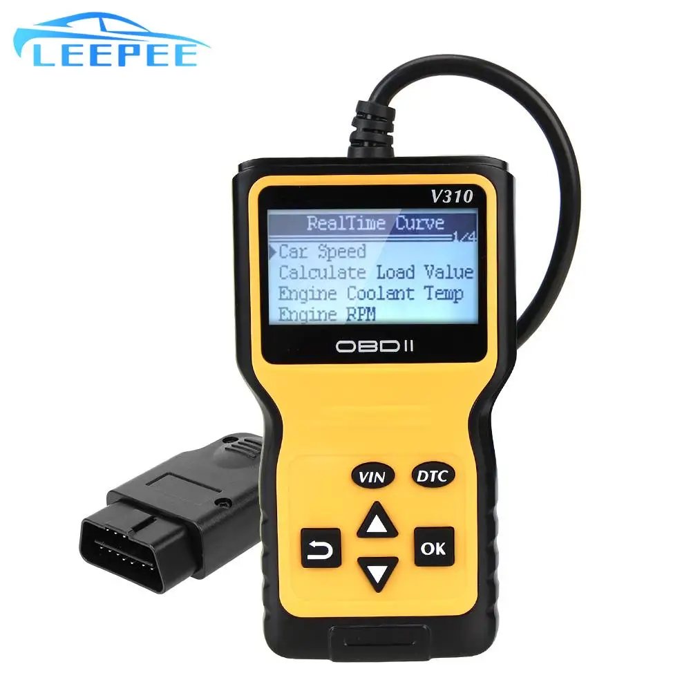 

OBDII EOBD считыватель/очистка инструмент сканирования неисправностей V310 OBD2 считыватель кодов автомобильные аксессуары ELM 327 Автомобильный диагностический инструмент OBD2 сканер