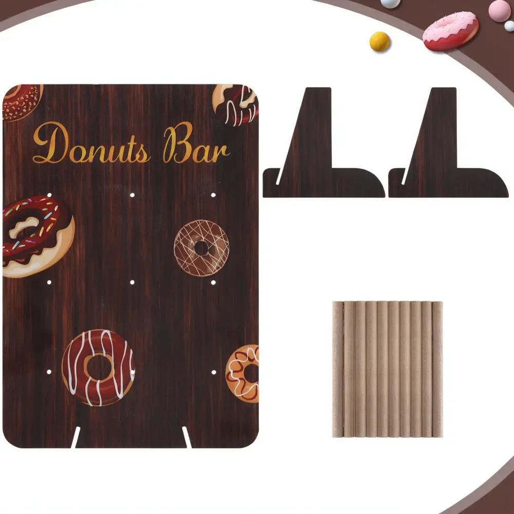 Donut Wall Stand Wooden Dessert Holder Display Board Party Supplies For Birthday Wedding Festival Table Decor Rack