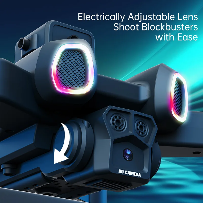 JJRC borstelloze RGB LED-drone met 8K HD-camera |   Slimme obstakelvermijding en automatische terugkeer - RC Quadcopter-speelgoed voor volwassenen en kinderen