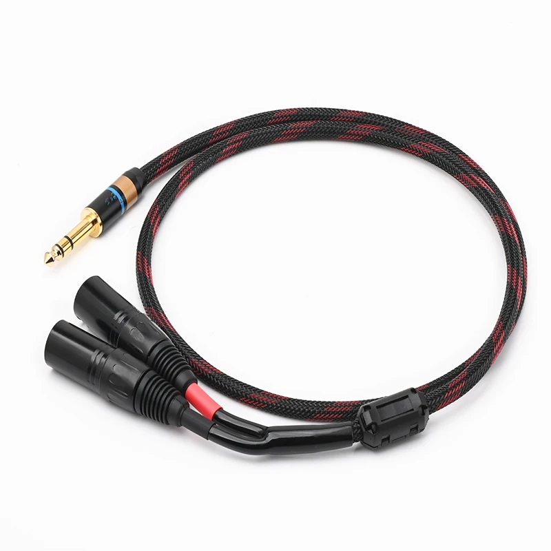 ATAUDIO HiFi 6.5mm to 2XLR Cable High Quality Audio Cable 6N OFC 6.5mm TRS Male Jack to Dual XLR Adapter Cord for Microphone
