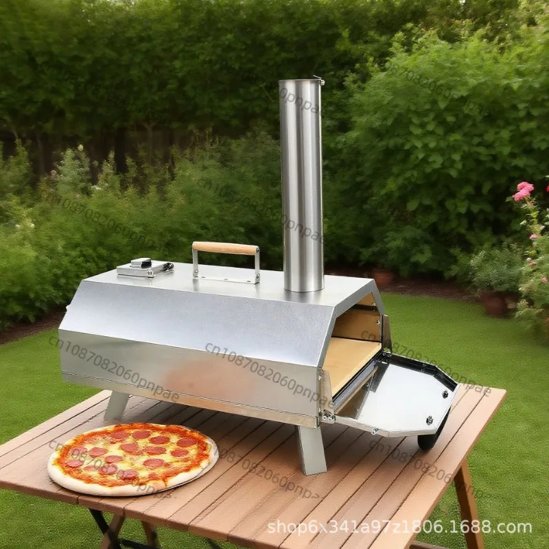 Portable Pellet Pizza Oven Rotating Commercial Outdoor Firewood Oven Stainless Steel Pizza Oven