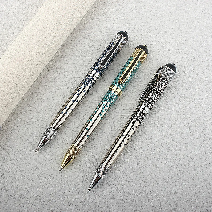 

Luxury Heavy Feel Metal Ballpoint Pens Retractable 0.7MM Nib Writing Ink Rotating Stationery School Supplies Ballpoint Pen