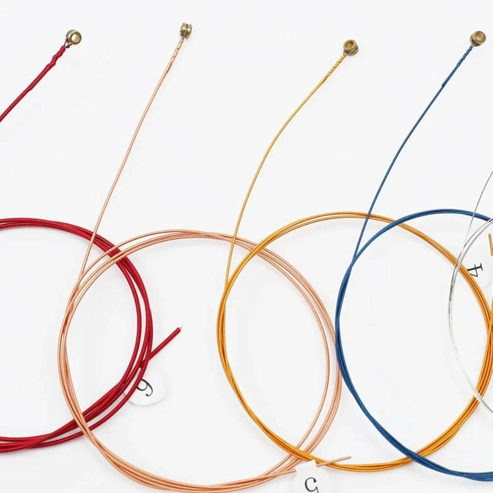 

6Pcs/Set Rainbow Acoustic Guitar Strings Colorful Guitar Parts Electric Guitar Shoulder Strap Universal Guitar Strings