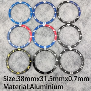 38mm*31.5mm Watch Flat Aluminum Bezel Insert 38mm * 31.5mm Watch Accessories Luminous Nsert Ring High Quality Aluminum