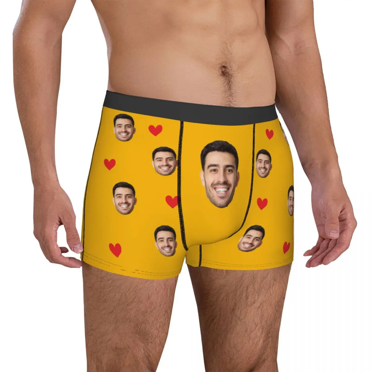 Personal isierte Herren Boxer Slips benutzer definierte Gesicht Foto Unterwäsche lustiges Geschenk für Ehemann maßge schneiderte Jubiläum/Valentinstag Geschenk