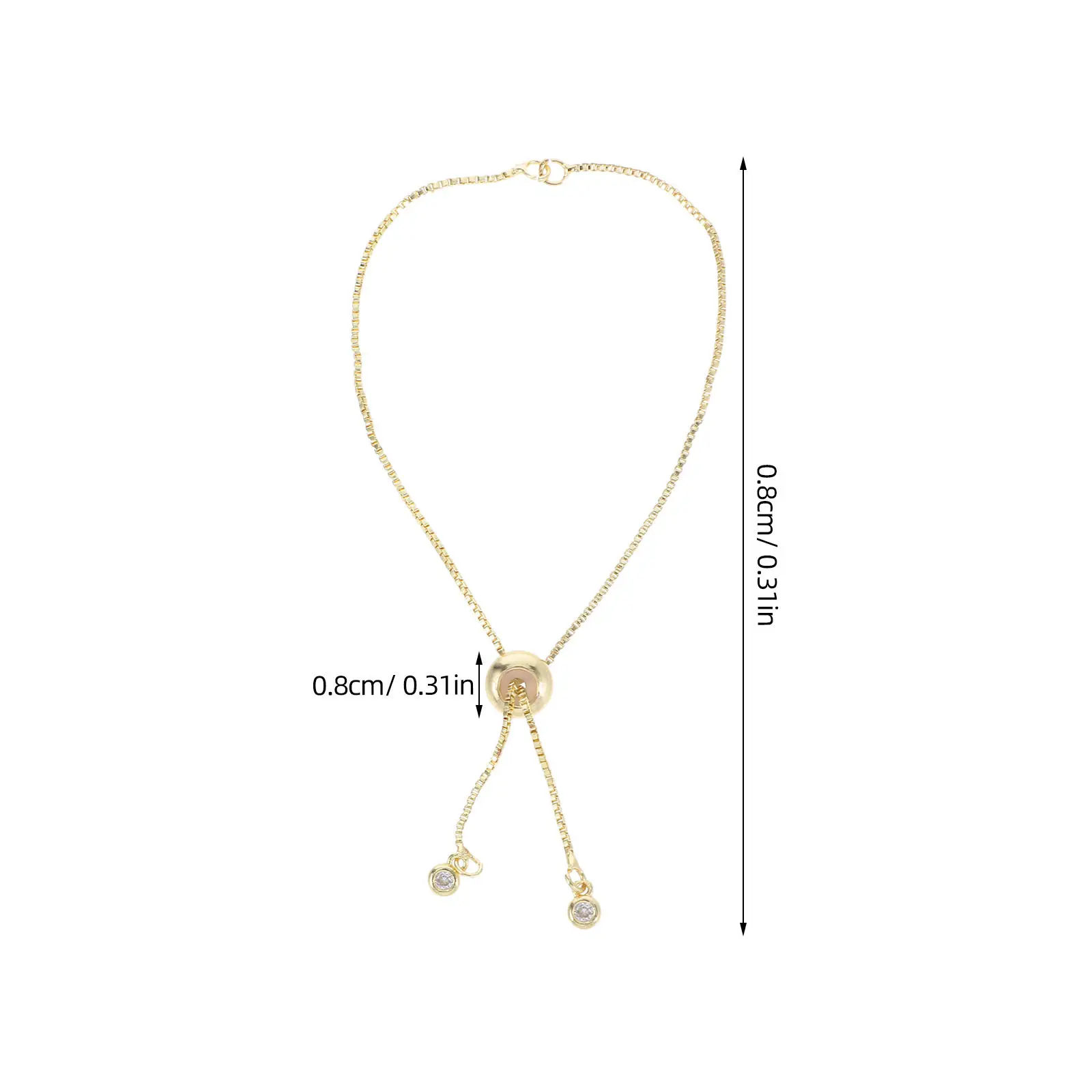 12Pcs Copper Adjustable Slider Extender Bracelet Women Delicate Chain Bracelet Layered Stackable Wrist Jewelry Fashion Jewelry
