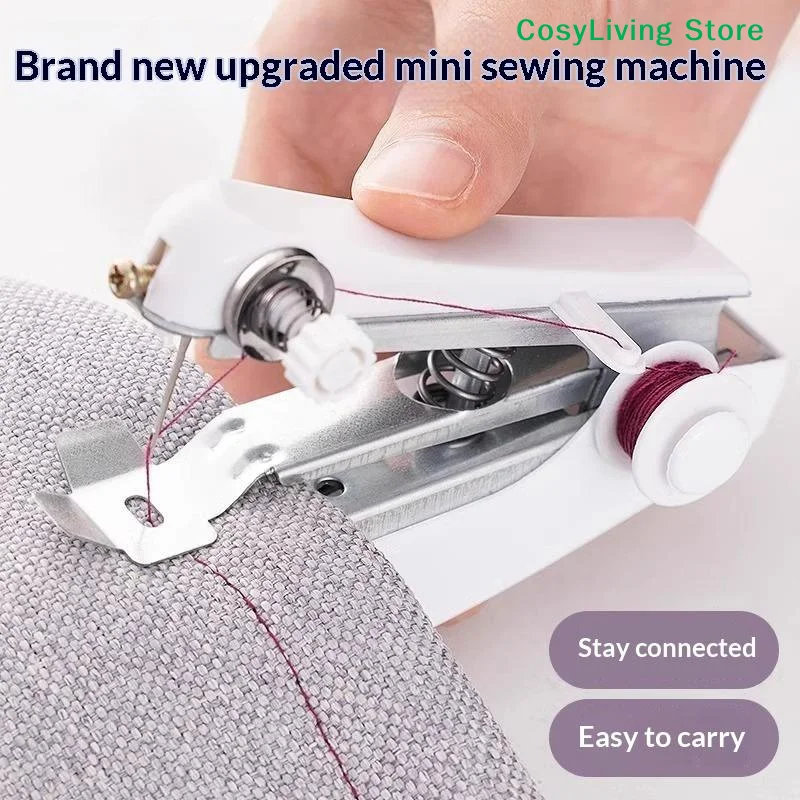 [CL]Portable Mini Cordless Handheld Manual Sewing Machine For DIY Household Clothes Leather Tools Accessories[CL]