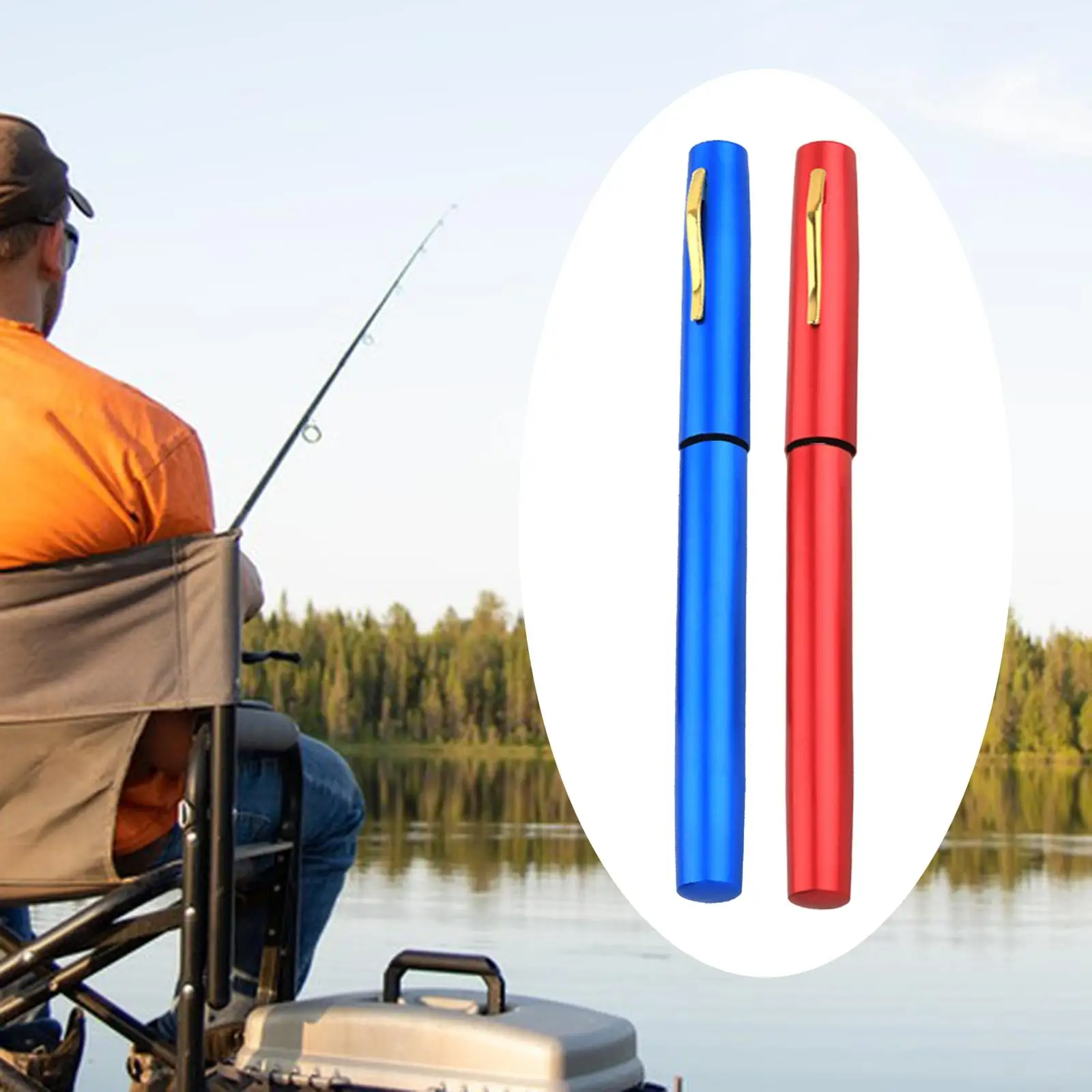 Pen Fishing Rod Fishing Pole Easy to Carry Lightweight Aluminum Alloy Small Equipment for Lake Freshwater view 6