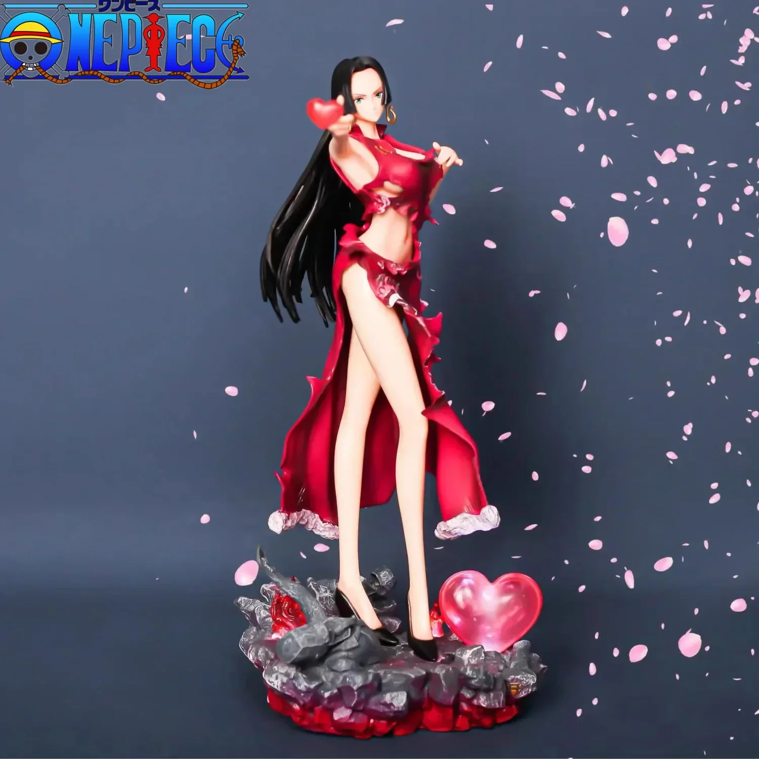 New 30cm One Piece Anime Figure Boa Hancock  Sexy Girl Pvc Action Figurine With Led Light Statue Undressable Hentai Model Toys