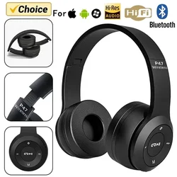 Stereo P47 Headset 5.0 Bluetooth Headset Folding Series Wireless Outdoor SportsHeadset for iPhone Samsung PC Game Accessories