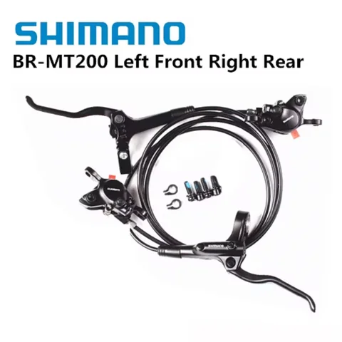 Гидравлические дисковые тормоза Shimano MT200 для горных велосипедов — фото устройства