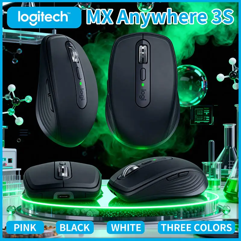 

Logitech MX Anywhere 3S Wireless Mouse, 8K DPI, Silent Clicks, Multi-Device, Bluetooth, USB-C, Graphite/Black