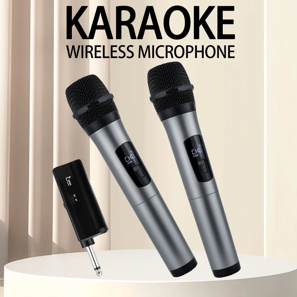 Universal Wireless Plug And Play Dynamic Mic With Rechargeable Battery Receiver 24hrs Professional Church Show Meeting Party