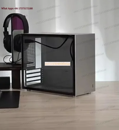 All Aluminum ATX PC Case Mini Desktop Chassis Side Transparent Air Cooled Support Graphics