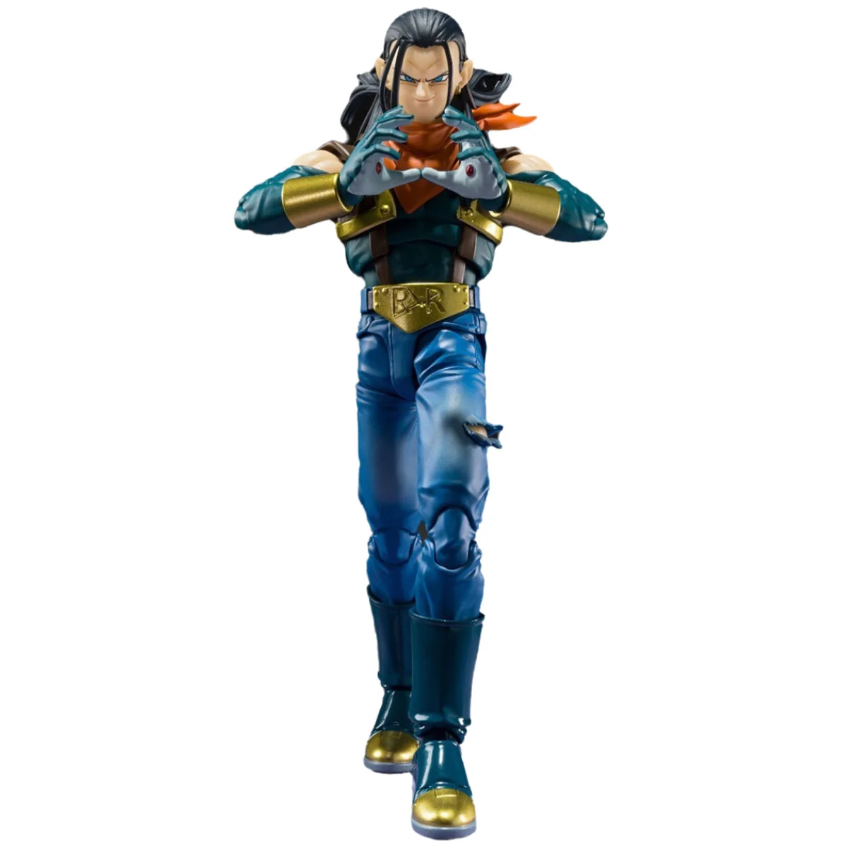 Bandai genuíno original shf dragon ball em estoque anime figura super android 17 android 20 figuras de ação brinquedos para meninos presentes