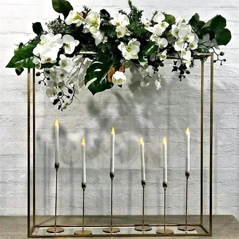 

Wedding Geometry Guide Flower Stand Floor Vases Metal Road Lead Wedding Table Centerpiece Flower Rack Event Party Decoration