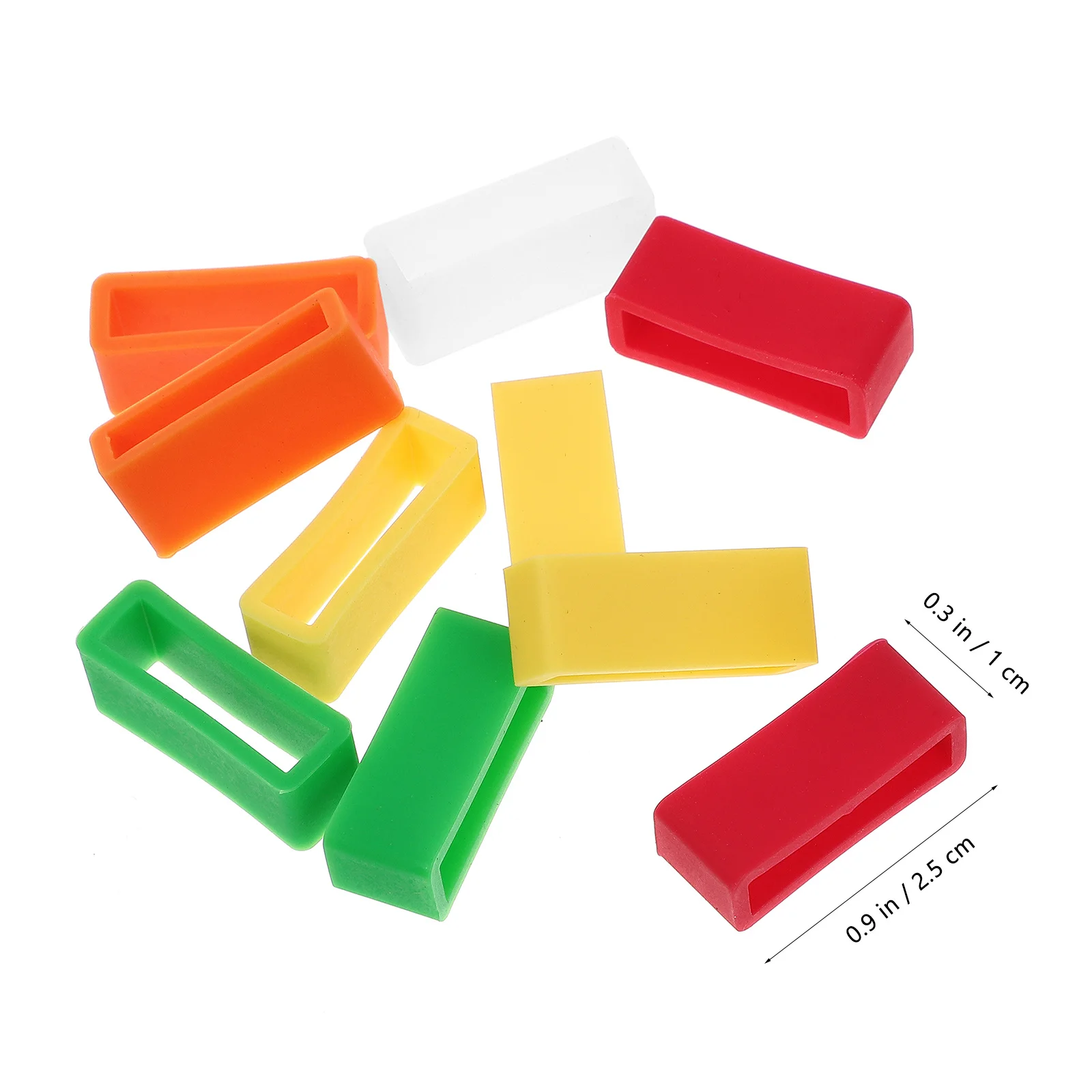 

10 Pcs Portable Silicone Band Holder Strap Replacement Watch Elastic Straps Mixed Color Bands