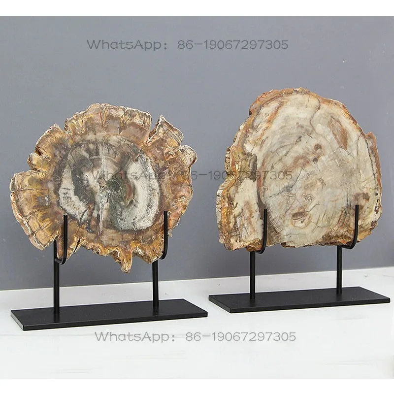 Creative Wood Fossil Soft Agate Fluorite Ornament Craft Jewelry