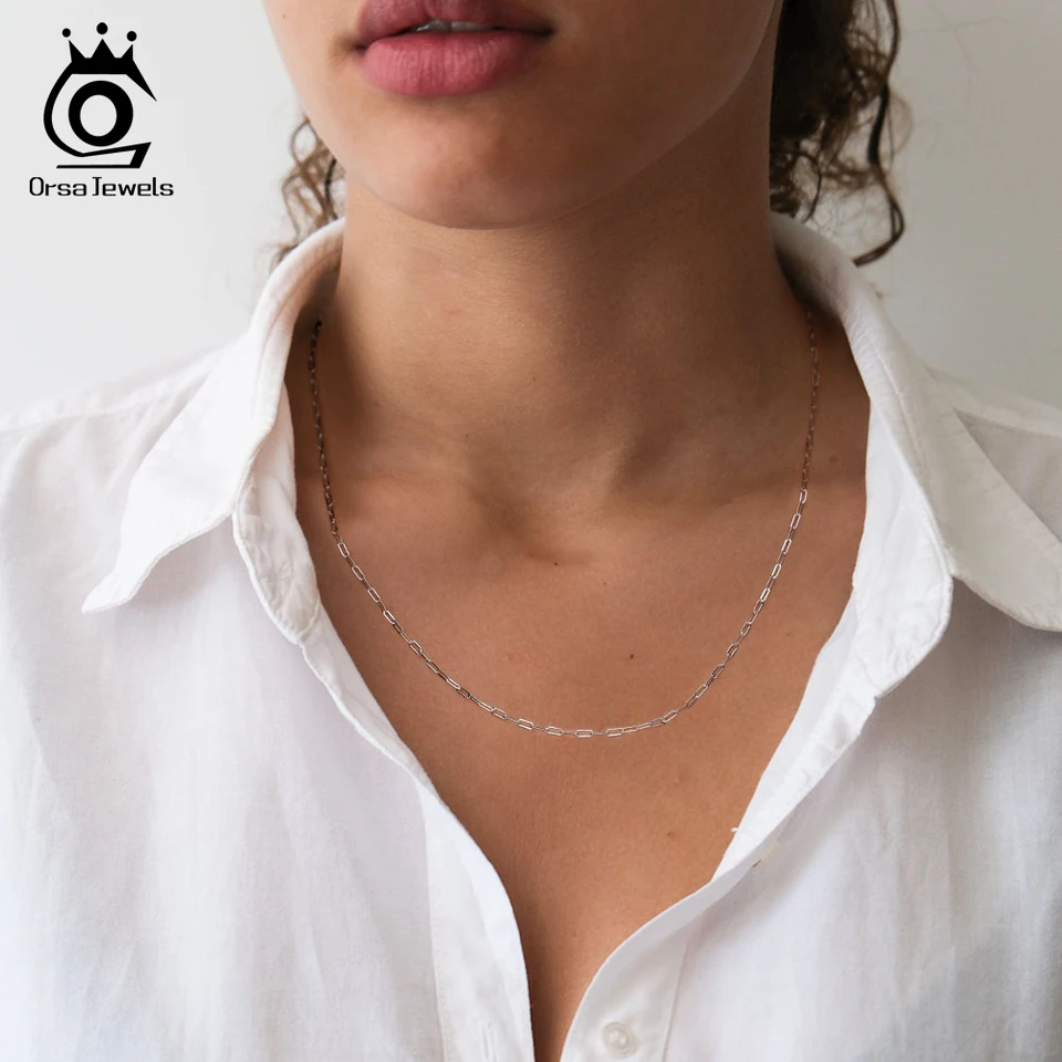 ORSA JEWELS 14K ゴールド 925 スターリングシルバー 1.8 ミリメートル