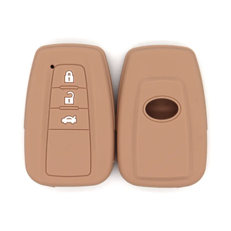 

Silicone Smart Car Key Case for Toyota Crown/Corolla EX/Reiz/RAV4/Land Cruiser Prado/Camry/C-HR - Anti-Scratch Decor Accessories