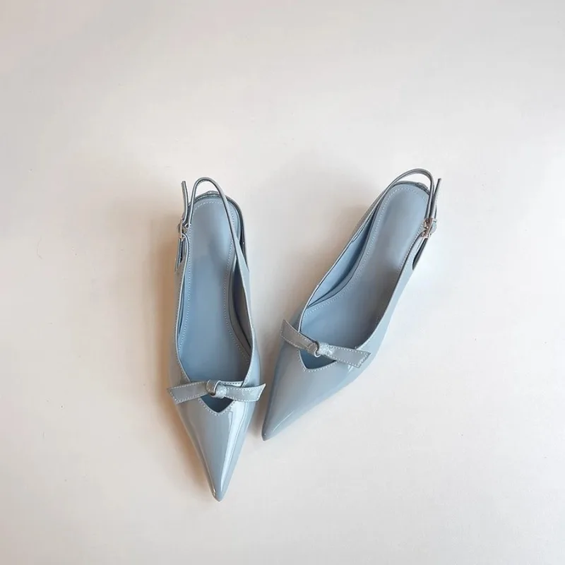

New Women Shoes Elegant French High Heeled Sandals for Woman Fashion Genuine Leather Casual Shoes Designer Shoes Sandalias Mujer