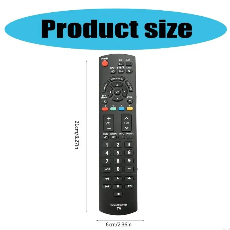 H9EB Remote Control Mudah Digunakan N2QAYB000485 untuk Televisi TCP58S2 Hitam