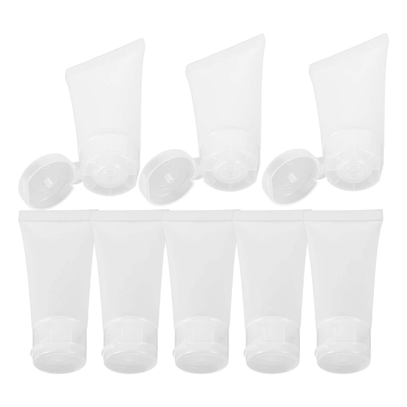 

8Pcs Refillable Squeeze Tubes Leak Proof Portable Travel Lotion Shampoo Cream Containers Lightweight Bottles 20ml
