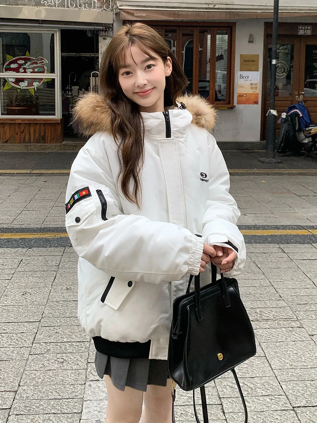 

Outdoor Puffer Jacket Couple Matching Hong Kong Style Cotton down Vest Retro Workwear for Young Women Winter Season Zipper Cl...