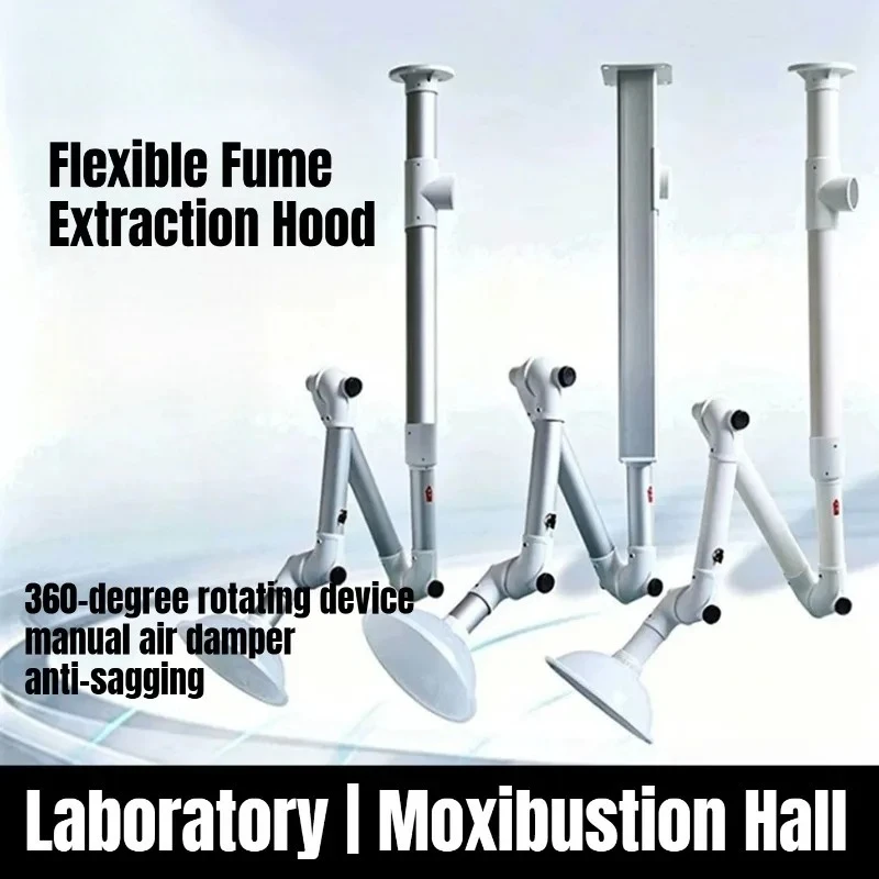 Laboratory Universal Fume Extractor, Exhaust Hood, Moxibustion Smoke‑exhaust Hood, Aluminum Alloy Gas‑collecting Hood