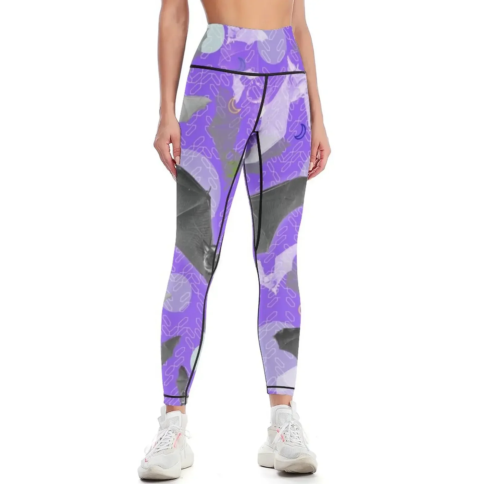 

Once upon a time there was a little bat, purple pattern Leggings sporty woman gym Jogger pants Fitness woman Womens Leggings
