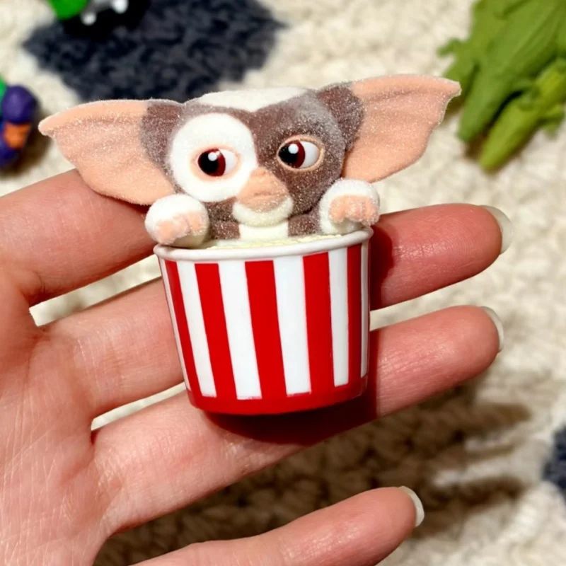 Bandai Gremlins Gizmo Flocked Figure Gashapon Capsule Collectible Figurine Horror Movie Desktop Decor For Adult Collectors