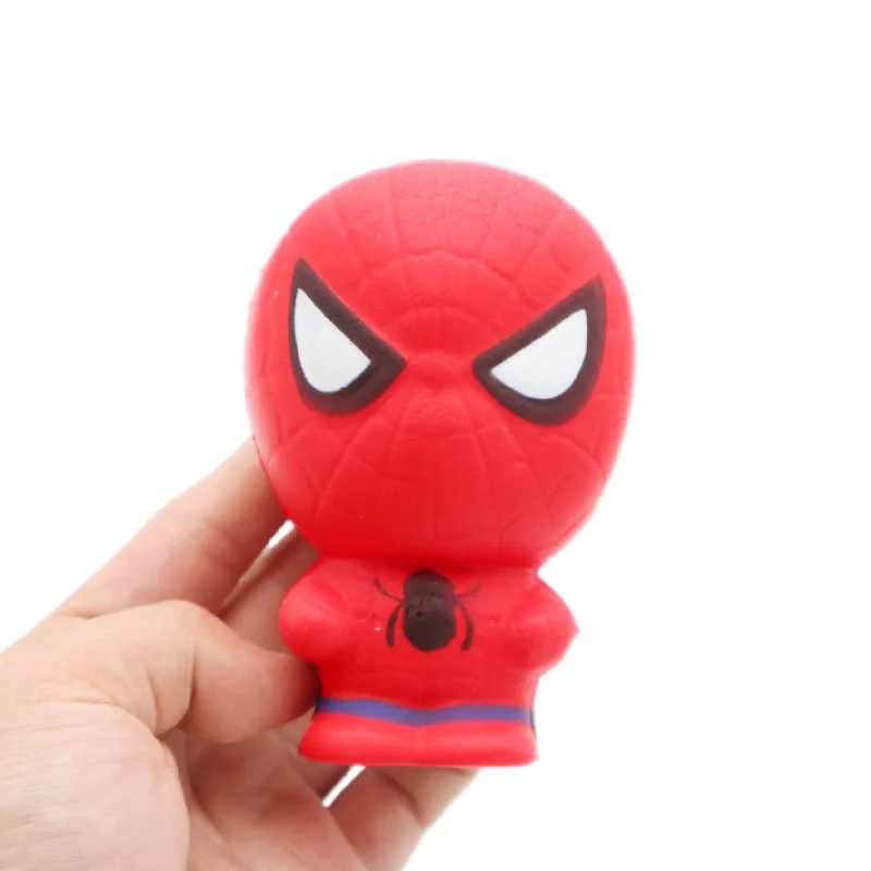 Marvel Avengers Resilience Anime Dolls SpiderMan Hulk Ironman PU Stress Relief Squishy Toy Kawaii Cartoon Children Birthday Gift