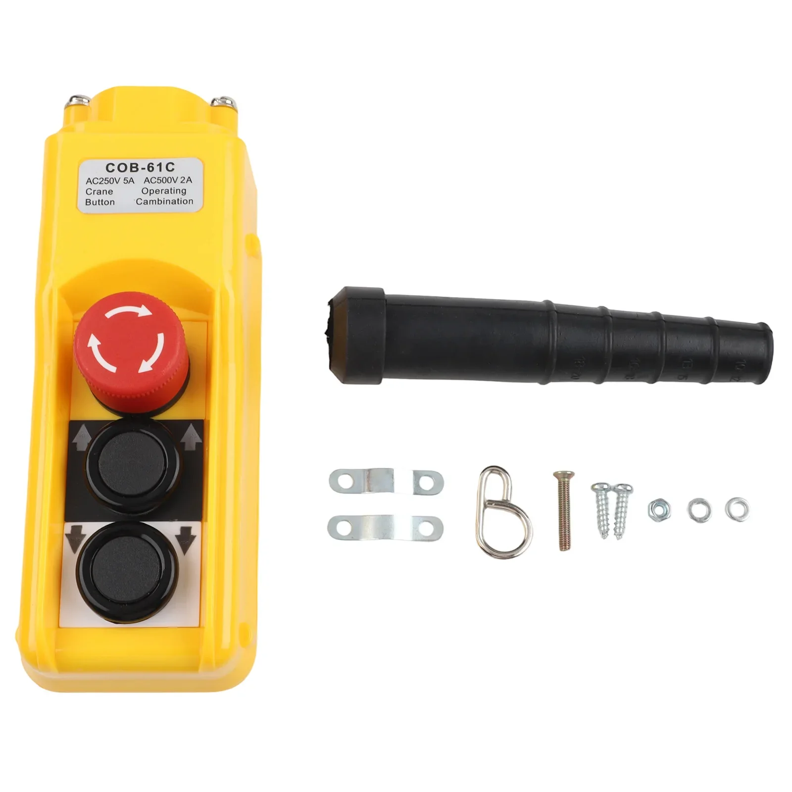 220V Crane Switch Exigent Stop Button Safety Control Self-Resetting Switch Screw Terminal For Lifting Applications
