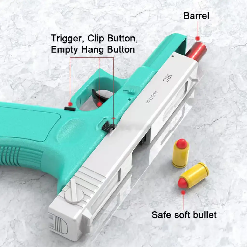 أسود M1911 التلقائي قذيفة رصاصة طرية مسدس لعبة مدفعي الهواء بندقية CS اطلاق النار لعبة الأولاد