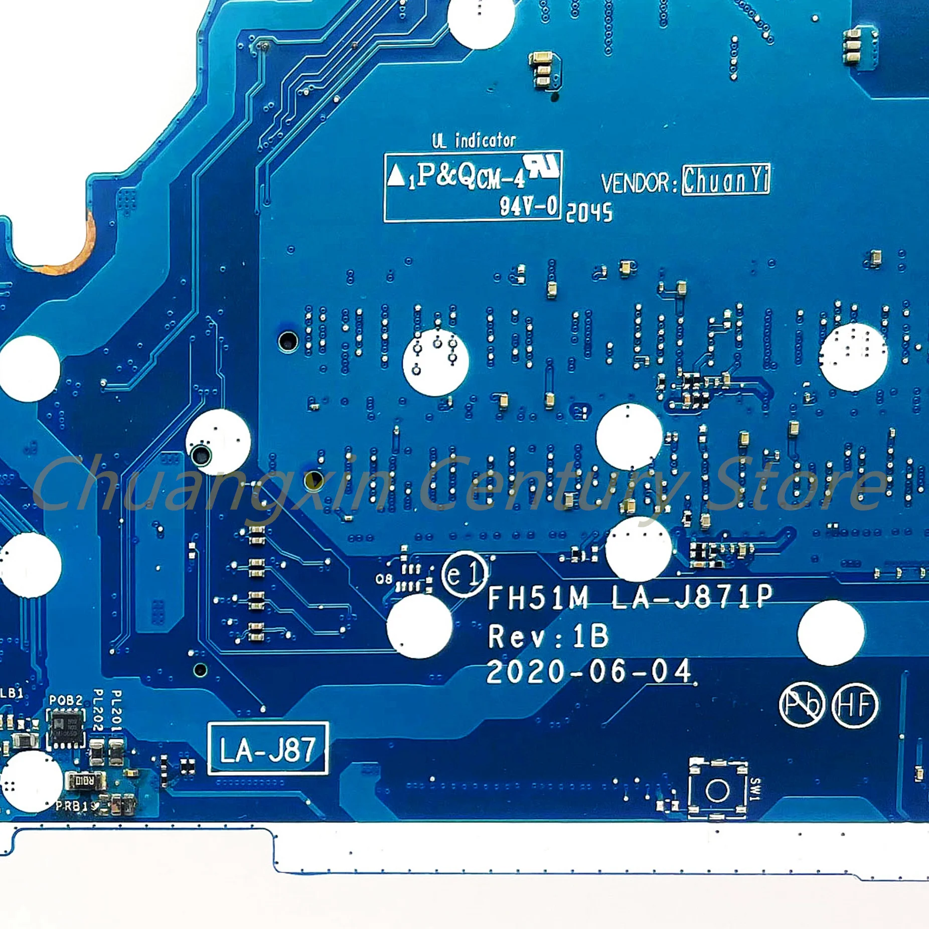 Geschikt voor Acer AN515-55 AN517-52 laptop moederbord FH51M LA-J871P met I5-10300H I7-10750H GTX1650/1650TI 4GB GPU 100% Test