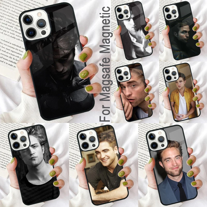 Robert Pattinson Magnetic Soft Phone Case for iPhone 16 Promax 15 Pro 13 14 Plus 11 12 Mini MagSafe Coque