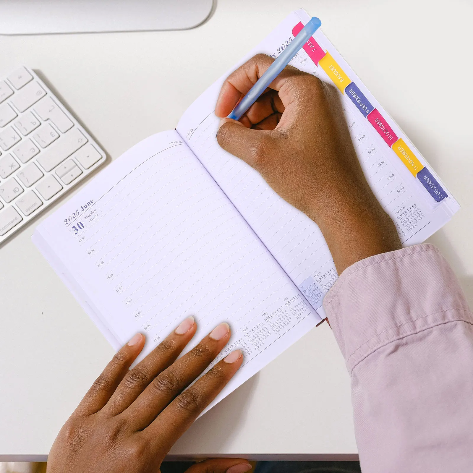 

A5 Size Daily Planner Notebook Portable Organizer For 2025 Schedule Academic Monthly Weekly Planning Writing Book