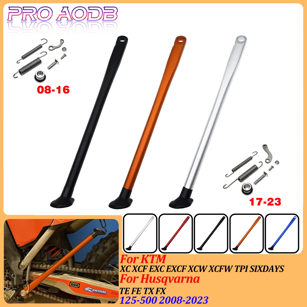 

Motorcycle Parking Side Stand With Spring Kit For KTM XC XC-W XCF XCF-W EXC EXC-F EXC-R Six Days TPI 125 150 250 300 350 450 500