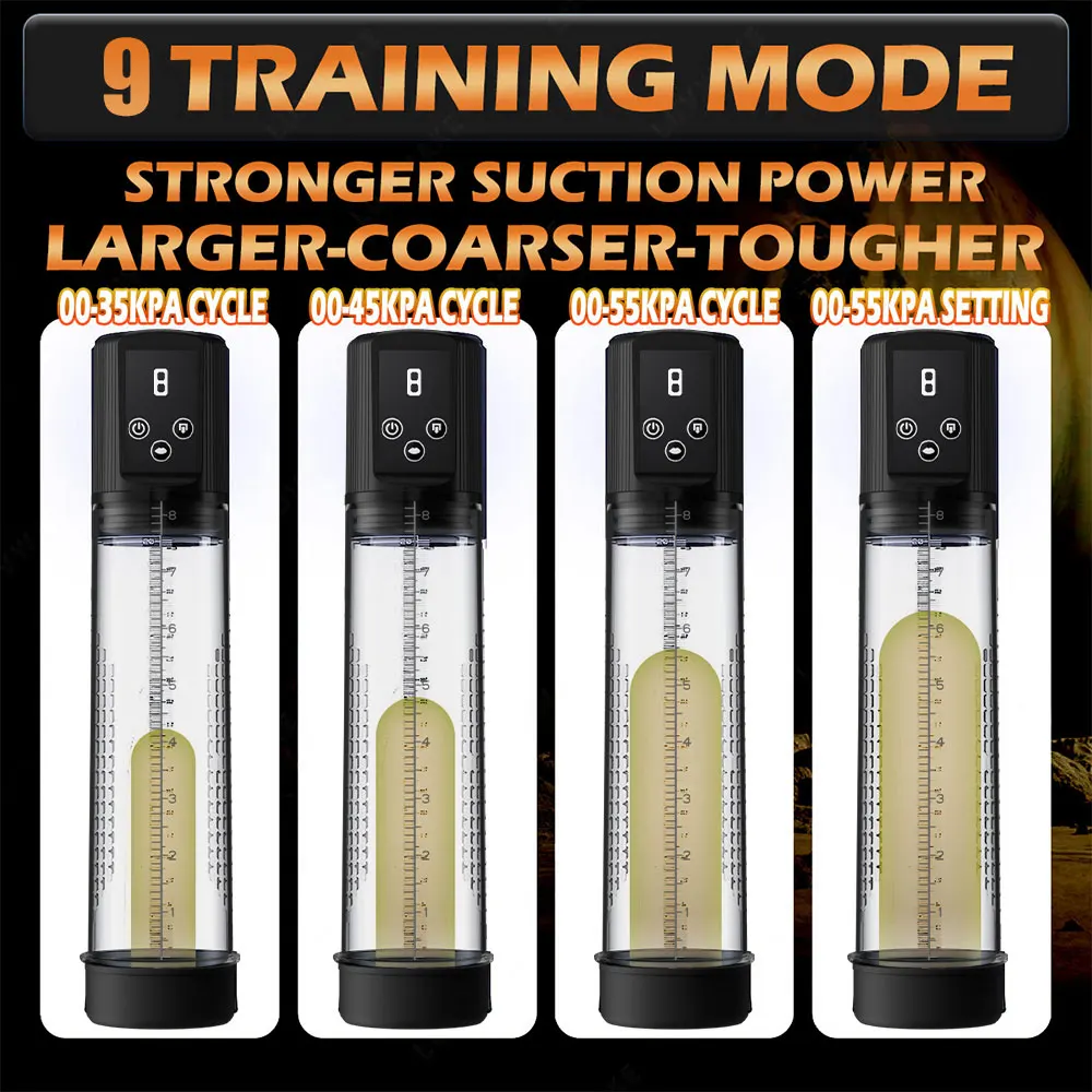 Automatic Electric Penis Pump Vacuum Pump with 9 Suction Levels Thicken Penis Enlargement Enhance Sex Toy Masturbators for Men - Image 5