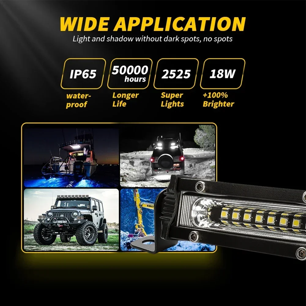 Bulbs LED Work Light Bar 27 (W) 2700LM 3030 6500K Aluminum Alloy LED 1 (A) 12-24 (V) Brand New For Car & Truck