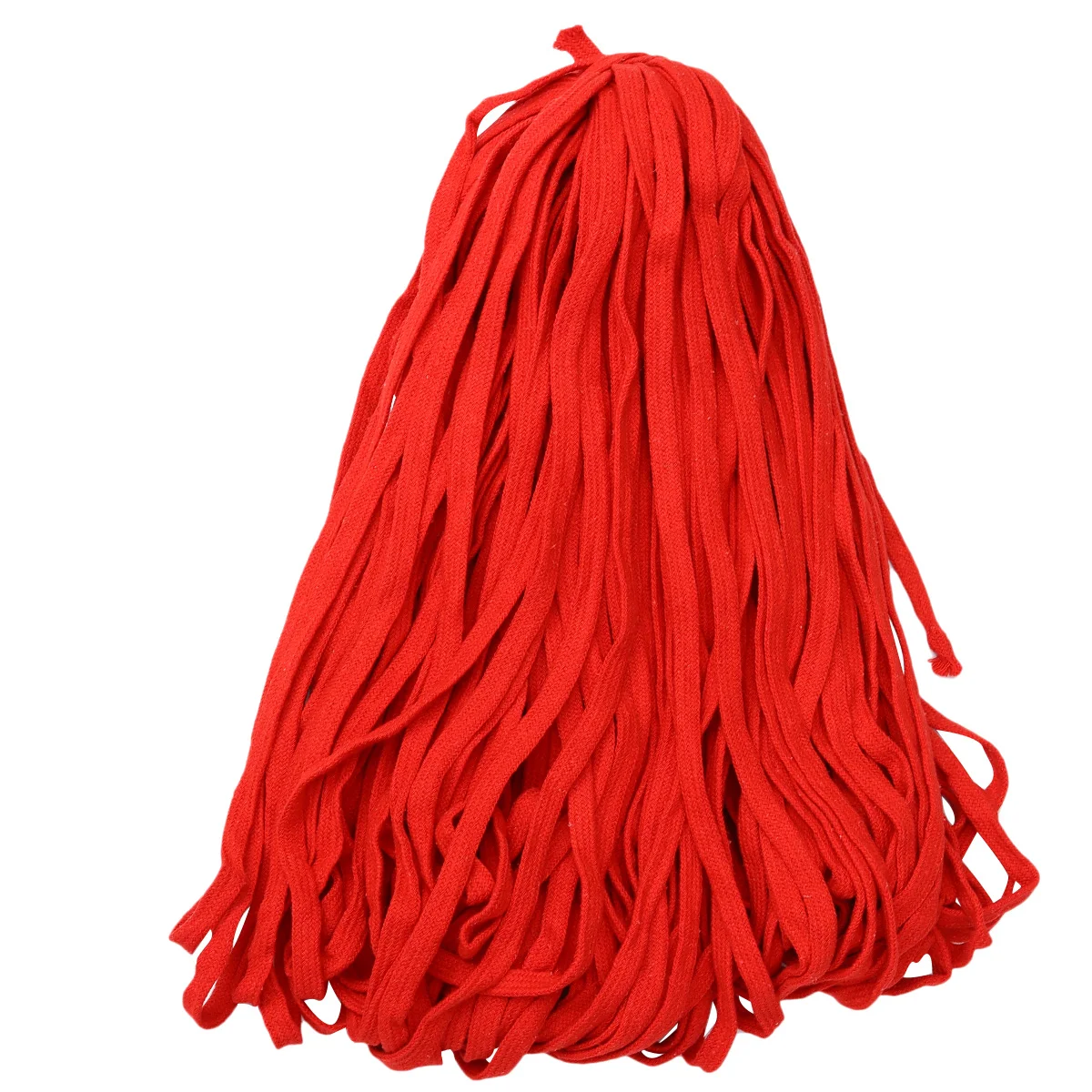 

1 Roll 10mm Width Flat Rope Bright Color Multi-functional Braided Cotton Rope Costume Waist Rope for DIY Craft (Red)