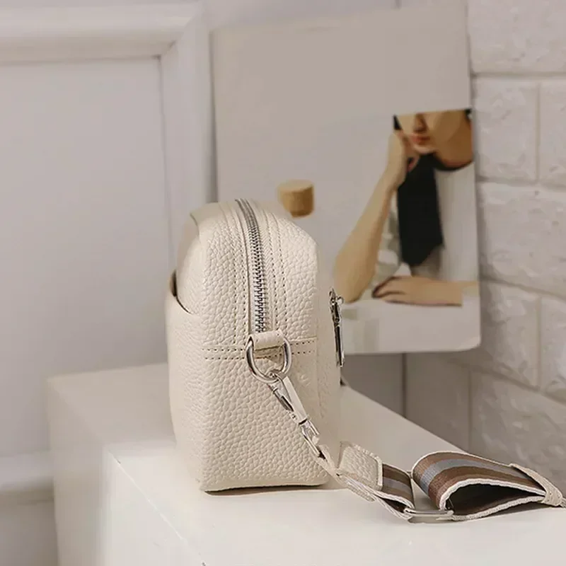 BLB01-Bolso cruzado pequeño de cuero para mujer, cartera femenina de diseño de lujo, con carcasa Simple para teléfono